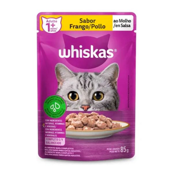 Sache Gatos Whiskas Frango 85 Gr