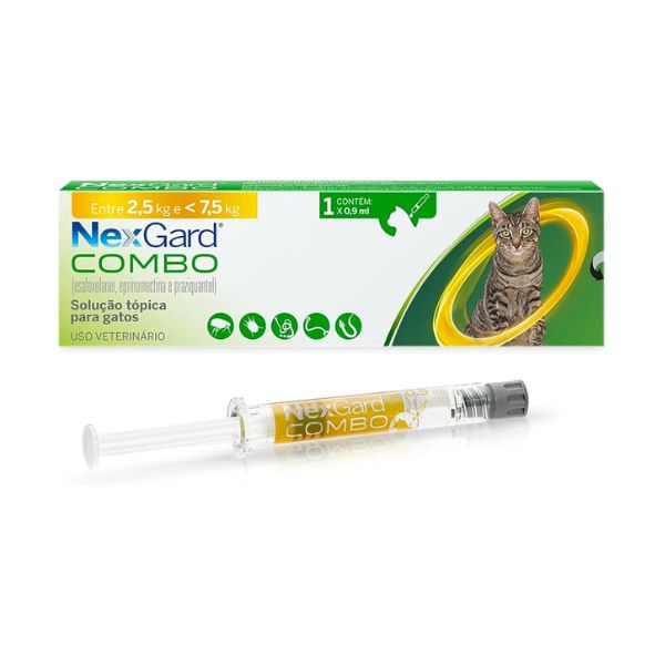Nexgard Combo Cat 0,9 Ml (2,5-7,5kg) - Caixa 1 Un - Promocional