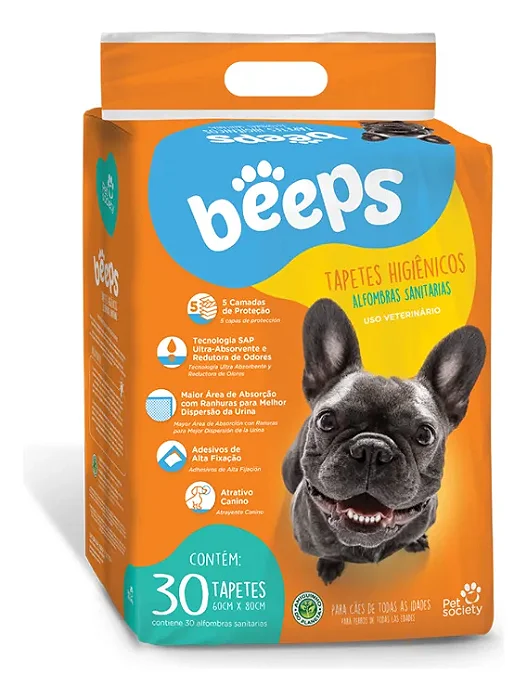 Tapete Higienico Beeps 60x80 Cm - 30 Un