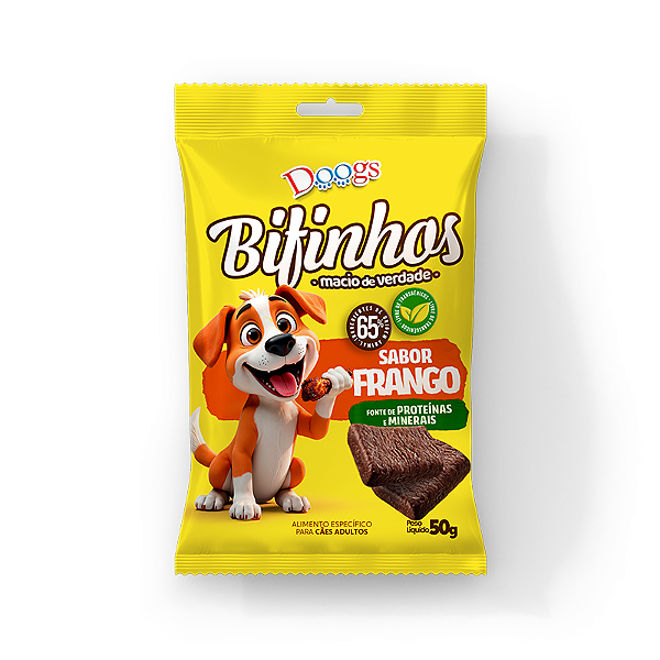 Petisco Bifinho Doogs Frango 50 Gr