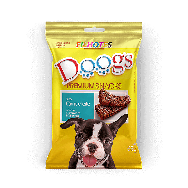 Bifinho Doogs Filhotes Carne E Leite 50 Gr