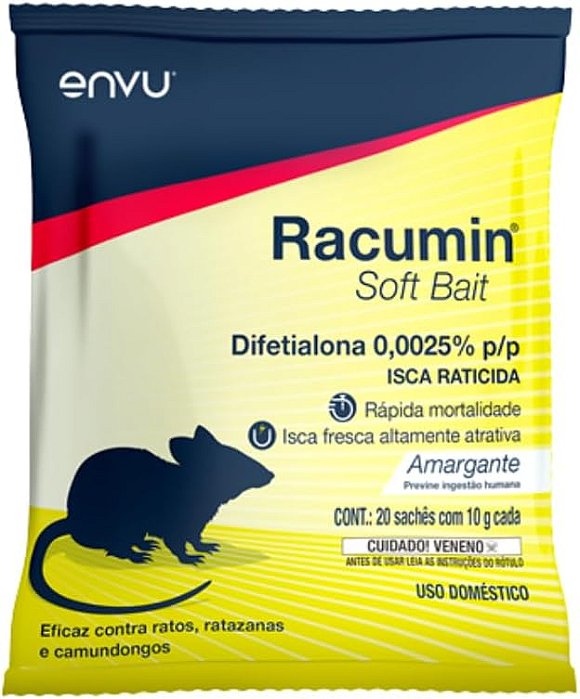 Raticida Soft Bait Racumin 200 Gr (20 Un)