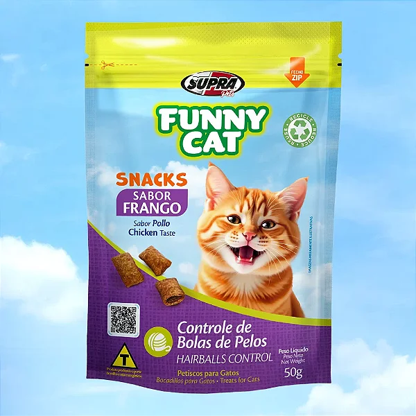 Petisco Funny Cat Frango 50 Gr