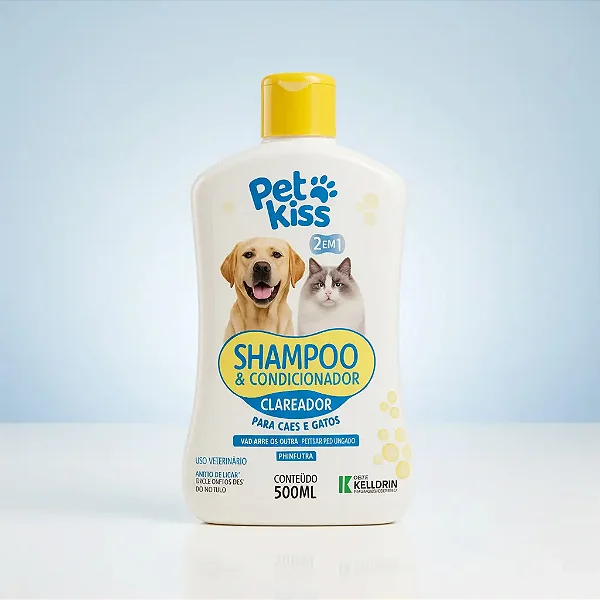 Shampoo E Condicionador Clareador Pet Kiss 500 Ml - Promocional