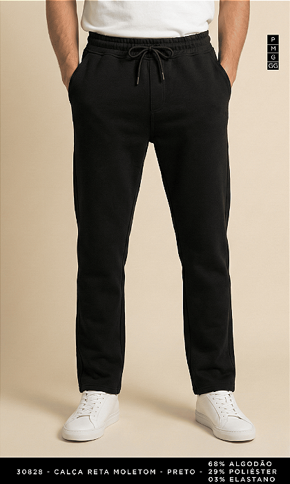 CALÇA RETA MOLETOM FLANELADA