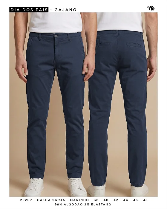 CALÇA SARJA CHINO PREMIUM