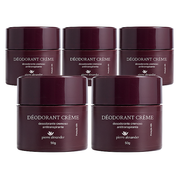 Kit de Desodorantes em Creme 50g 05 Unidades Pierre Alexander