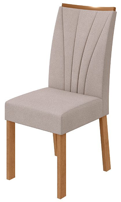 CADEIRA APOGEU CAIXA C/6 LINHO RINZAI BEGE AMENDOA CLEAN LOPAS