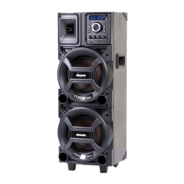 TORRE DE SOM 1100W ACA 1101 BLACK DUPLO 8 BIV AMVOX