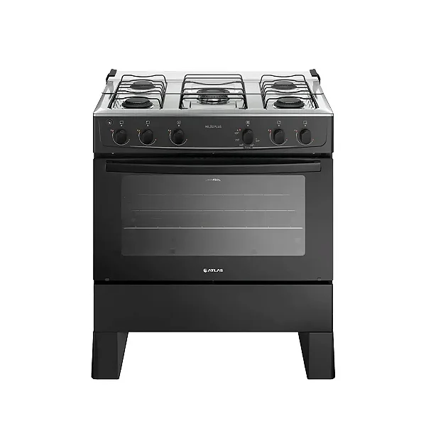FOGAO 5B INOX MILAO PLUS PRETO ATLAS