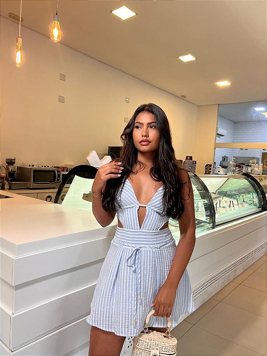 VESTIDO CELESTE