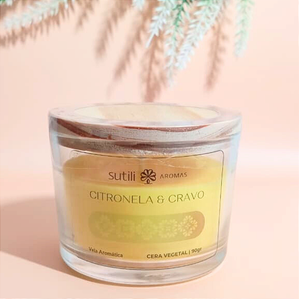Citronela & Cravo - 90gr - Vela Aromática