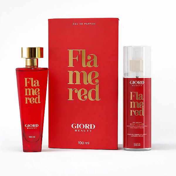 Kit Flame Red Eau de Parfum 100 ml + Flame Red Body Splash 200 ml