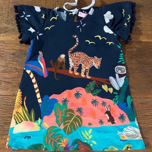 Vestido Infantil Safari