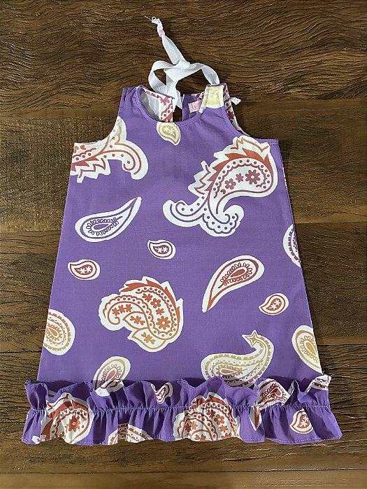 Vestido Lavanda infantil de algodão