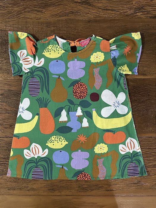 Vestido Infantil Fruta em Algodão - Conforto e Estilo para as Pequenas