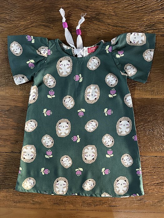 Vestido Infantil Gatinho em Algodão