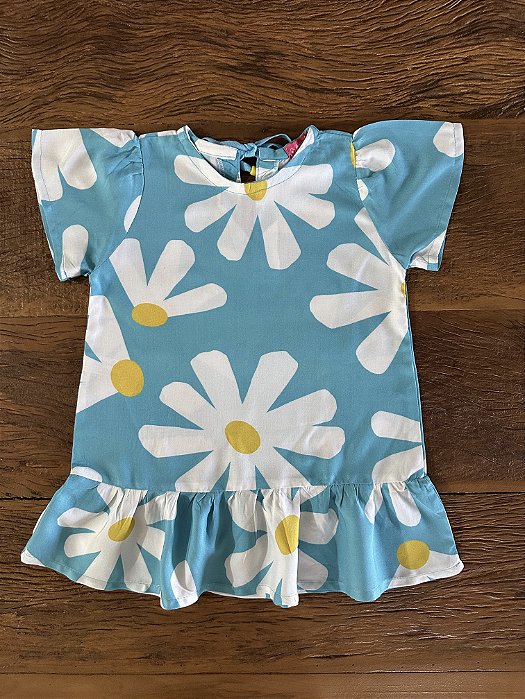 Vestido Infantil Flor Viscose - Estilo e Conforto para as Pequenas