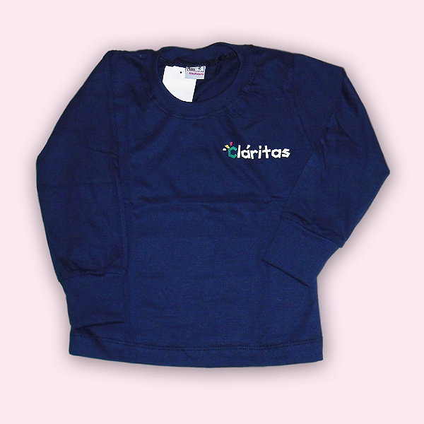 CLÁRITAS CAMISETA MANGA LONGA AZUL-MARINHO