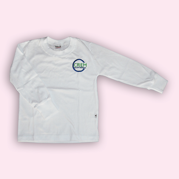 CRIEM CAMISETA MANGA LONGA BRANCA