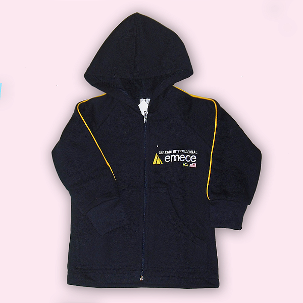 EMECE BLUSÃO MOLETON ABERTO FRISO AMARELO