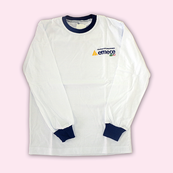 EMECE CAMISETA MANGA LONGA (GOLA AZUL)