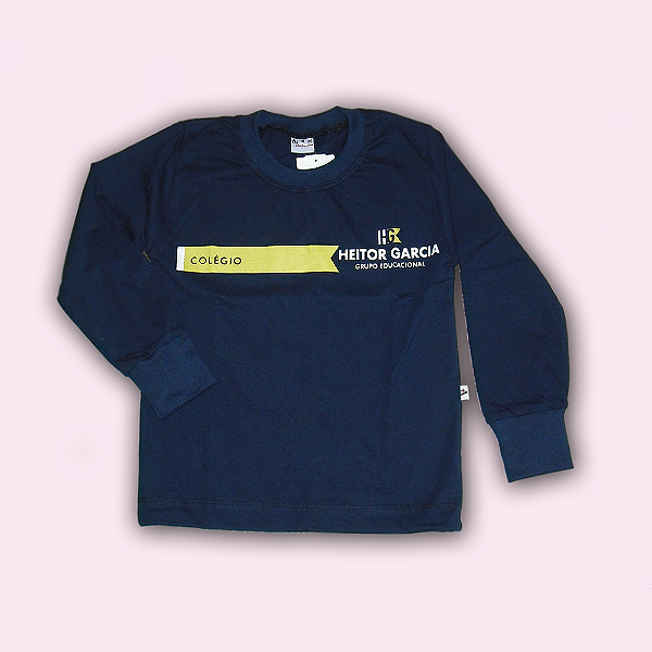 HEITOR GARCIA CAMISETA MANGA LONGA AZUL-MARINHO