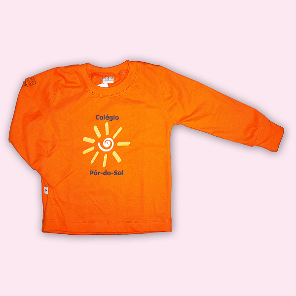 POR DO SOL CAMISETA MANGA LONGA LARANJA
