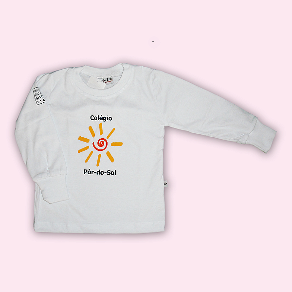 POR DO SOL CAMISETA MANGA LONGA BRANCA