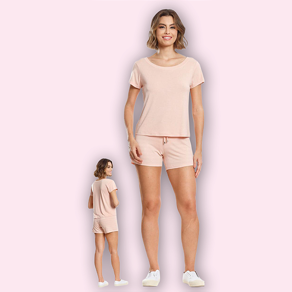 PIJAMA SHORT DOLL FEMININO - PAPAIA