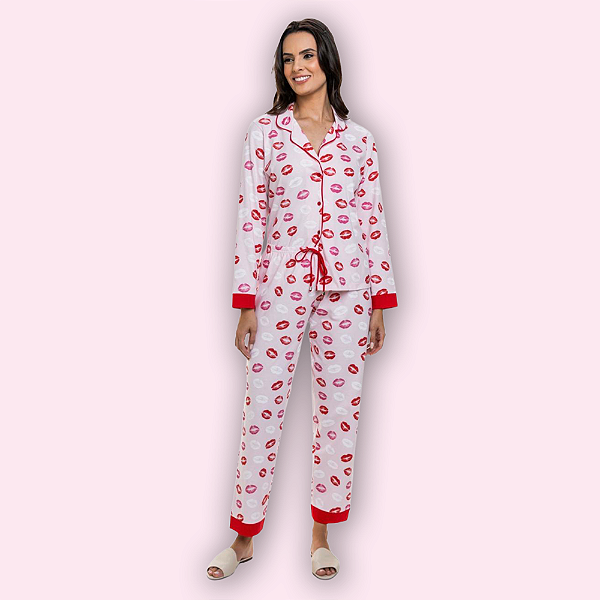 PIJAMA AMERICANO LONGO - KISS