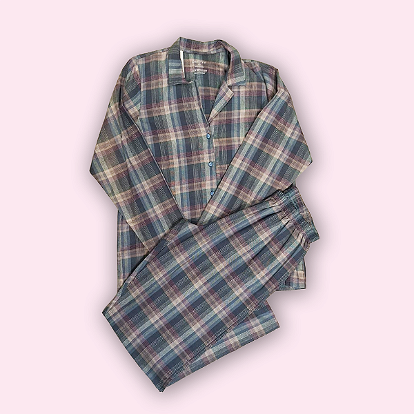 PIJAMA AMERICANO LONGO - XADREZ