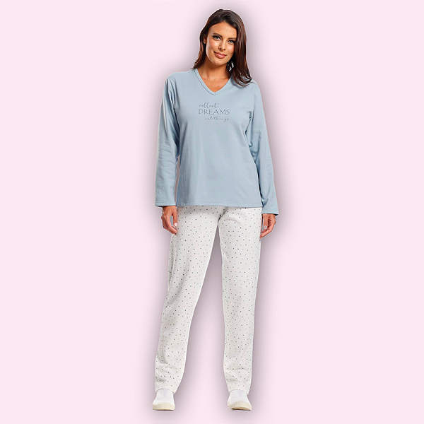 PIJAMA MOLETINHO FLANELADO FEM - ESTRELA