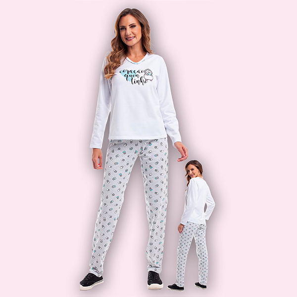 PIJAMA MOLETINHO FLANELADO FEM - PINGUIM