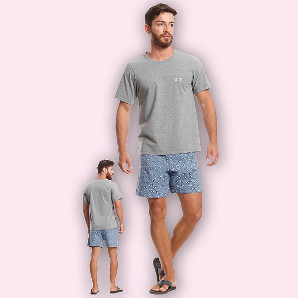PIJAMA CURTO MASCULINO - GAME
