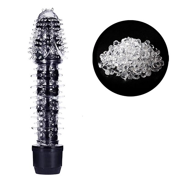 Vibrador Translúcido Personal Texturizado - À Pilha