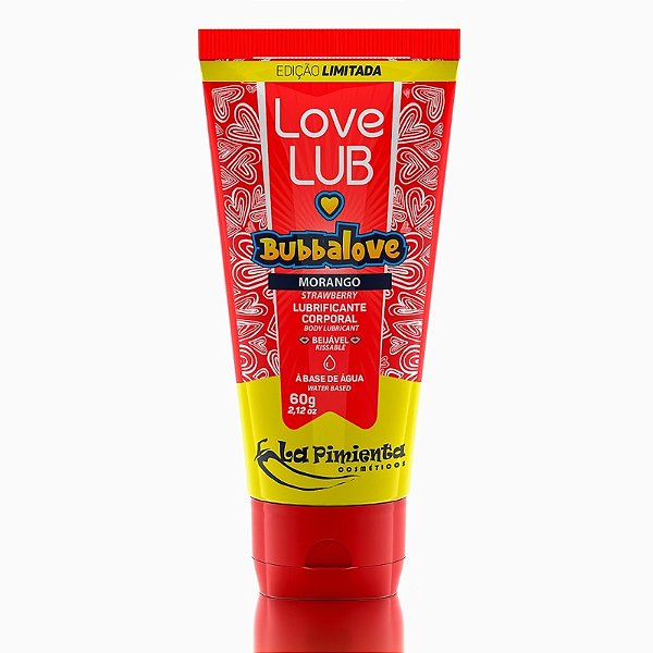 Bubbalove Morango - EDIÇÃO LIMITADA Love Lub 60g