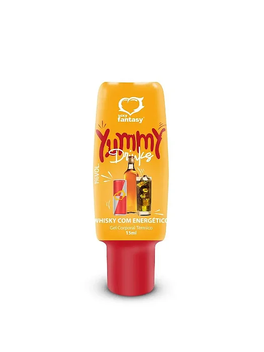 Gel Comestível Yummy Drinks Whisky com Energético 15mL