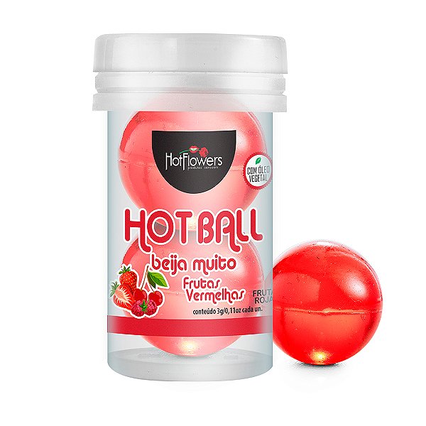 Hot Ball Beija Muito Frutas Vermelhas c/ 2 unidades