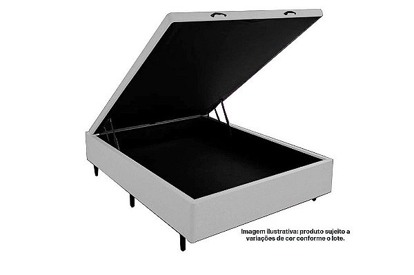 BOX BAU SIMPLES 30CM QUEEN BRANCO - ALTO NIVEL