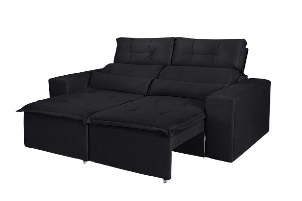 SOFA RETRATIL BEATRIZ 1.95m - PRETO