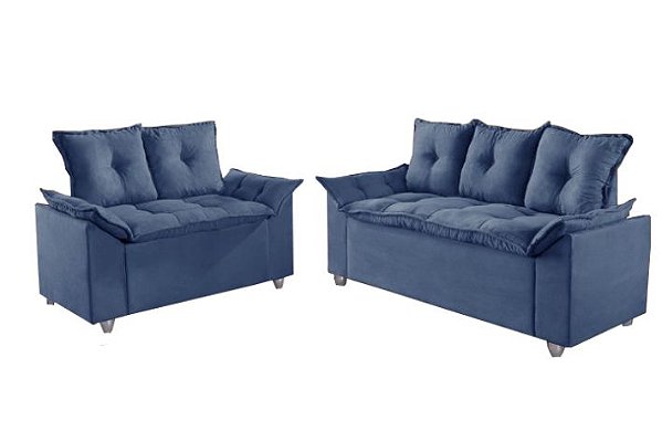 SOFA 3X2 LUG - PAMPULHA - TEC 110 AZUL