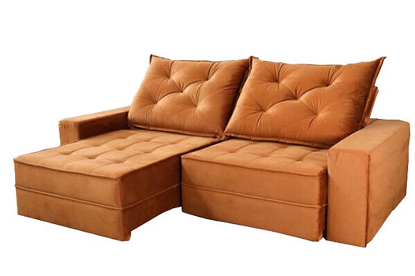 SOFA RETRATIL BERLIM 250 TEC 821 TERRACOTA