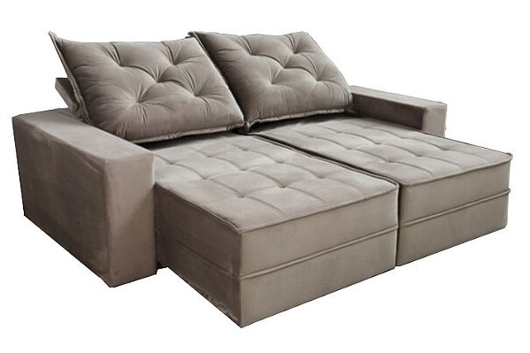 SOFA RETRATIL BERLIM 2.50 TEC 818 BEGE