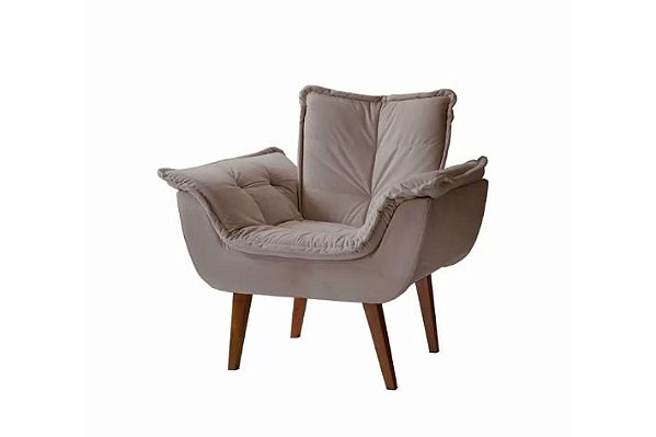 POLTRONA LUNA/OPALA PE FIXO VEL CAPPUCCINO/12114 - INNOVE