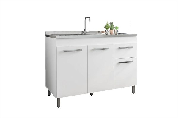 BALCAO P/PIA BELA 120 S/TAMPO - BRANCO FIORELLO