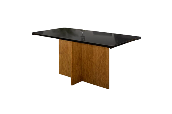 MESA LOS ANGELES 160X80 CINAMOMO/PRETO - MINASPLAC