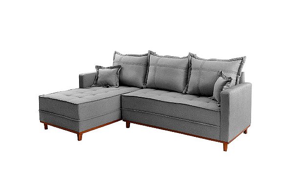 SOFA CHAISE MILAO LINHO CINZA1008 - EVIDENCE