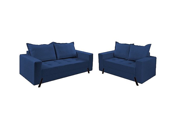 SOFA 3X2 LUG MOD 8100 - VEL AZUL (04) - BOARETO