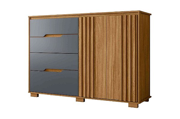 COMODA CQ.2230 TEXAS 4GAV 2PTS FREIJO/CINZA - MOVAL